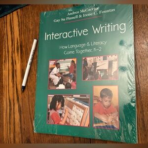 Interactive Writing Book by Andrea McCarrier - Green cover- still sealed, NWOT.